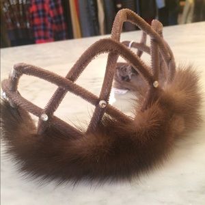 Vintage Mink hat crown